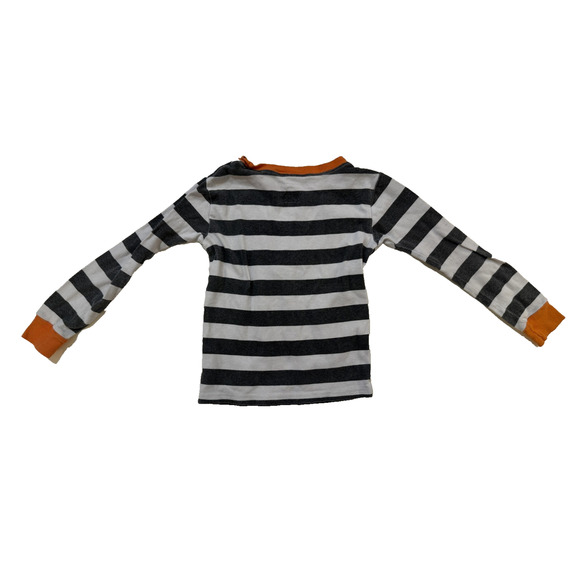 Carter's Shirt Youth 6 Black White Striped Ghost BOO Halloween Long Sleeve Top - Picture 4 of 4